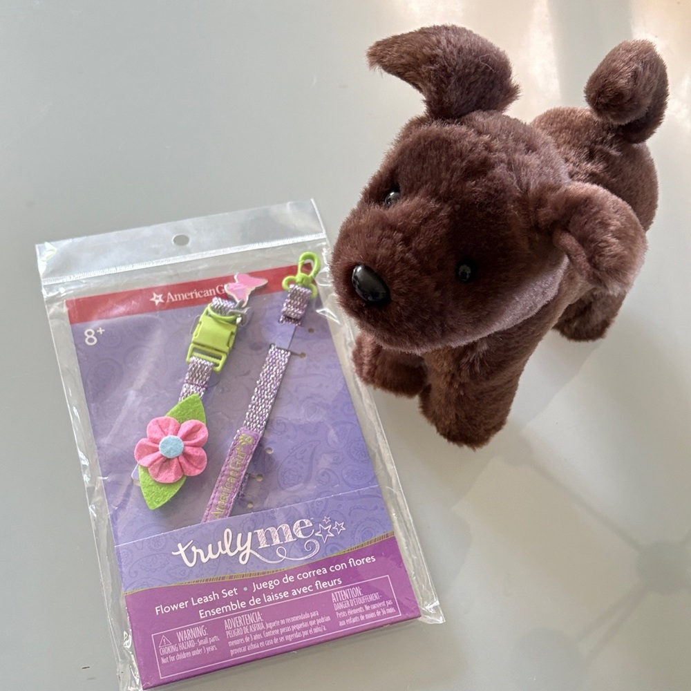 American Girl Chocolate Lab Dog and Leash Set